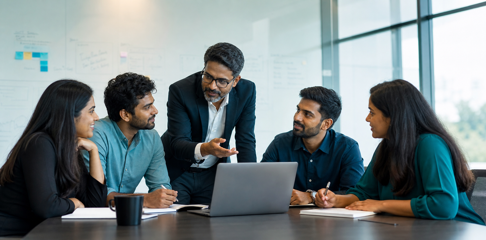 Professionals collaborating during a practical workplace learning session